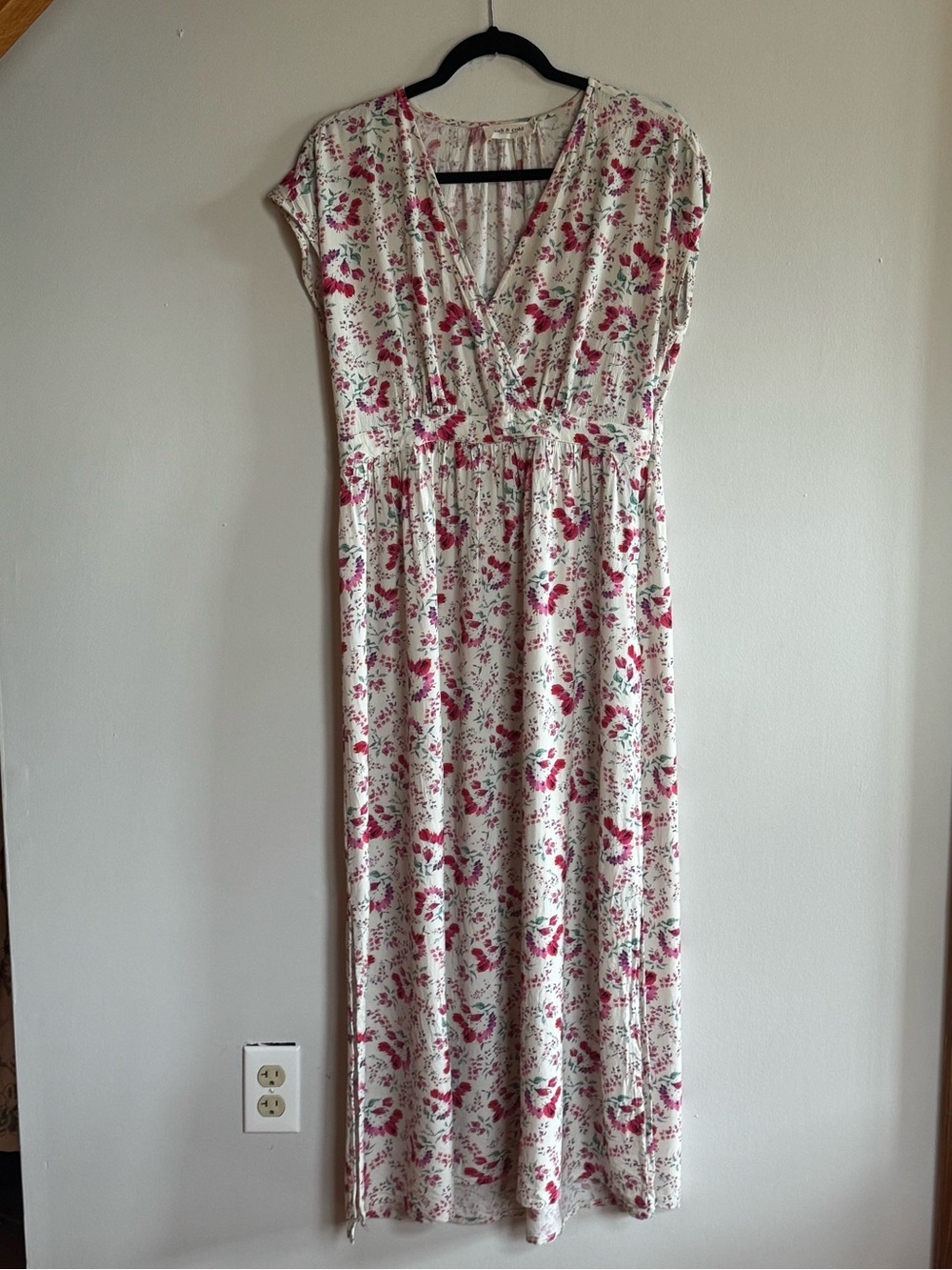 Indi & Cold Floral Midi Dress Large Boho Cottagecore Sustainable Viscose